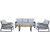 Home Deluxe Maraba Set 4-tlg. Schwarz/Grau