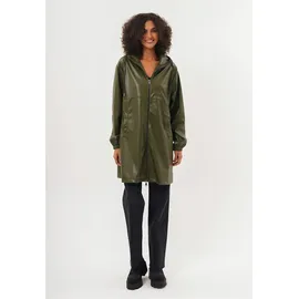 Freshlions Outdoorjacke "Gillian", Damen, Gr. S, grün (khaki), 100% Polyester, unifarben, normal, Jacken Outdoorjacke, aus stylishem Kunstleder
