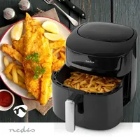 Nedis Heißluft Friteuse 7,2 l Timer: 240 min Anzahl voreingestellter Programme: 8 Digital Schwarz