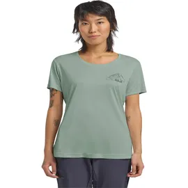Jack Wolfskin Peak Graphic Kurzarm-t-shirt - New Mountain Green Zinnia - 2XL