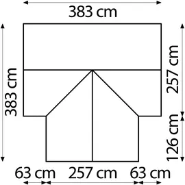 Vitavia Campus Alu Schwarz Glas 3 mm 13 m2