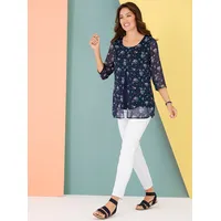 Classic Basics Longbluse blau 46