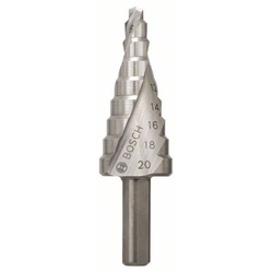Stufenbohrer HSS, 4 - 20 mm, 8 mm, 70,5 mm, 9 Stufen