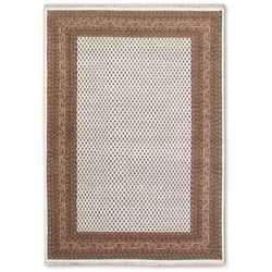 Orientteppich Mir Boteh Plain 90 x 160 cm Wolle Beige