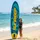 atlex SUP Board 350 x 80 x 15 cm Blau