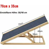 Dayplus - Hunderampe Katzen Rampe Hundetreppe für Bett oder Sofa Klappbar aus Holz Petwalk Hundeleiter Auffahrrampe für Haustiere, Anti-rutsch (70cm)