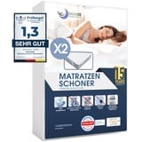 Matratzenschoner 180x200 Wasserdicht (2er-Set) Oeko-TEX Zertifiziert von Dreamzie - Atmungsaktive Matratzenauflage