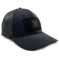 Trucker Cap WASSER- & UV RESISTENT schwarz mit 1 FishXplorer-Patch SCHWARZ ADULTE