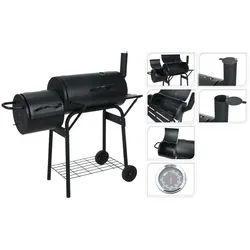 ProGarden Räuchergrill Zylinderform Schwarz