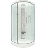 AcquaVapore Duschkabine Fertigdusche Dusche Komplettkabine D10-20T0-EC 100x100 cm mit 2K Scheiben Versiegelung