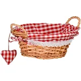 Premier Housewares runder Weidenkorb mit Ginghamfutter - Purple rot