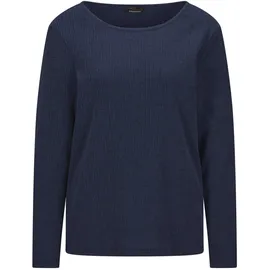 GOLDNER Langarm Melange Jersey-Oberteil Blau 40