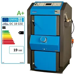 ATMOS Holzvergaser Kessel DC18GSE automatischer Zündung Heizung Scheitholz