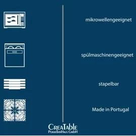 CreaTable Basalt Bio Salbei, Steinzeug,