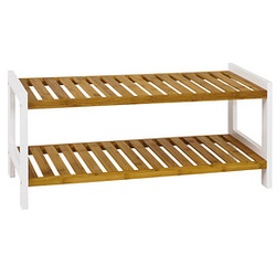 HAKU Möbel Schuhregal bambus, weiß 70,0 x 26,0 x 34,0 cm