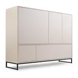 agmat-furniture Genua 160 x 120 x 45 cm Beige / Weiß