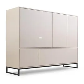 agmat-furniture Genua 160 x 120 x 45 cm Beige / Weiß