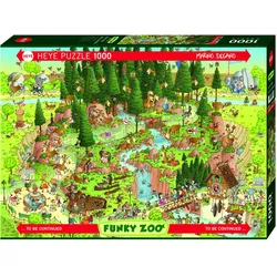 Heye Standardpuzzle 1000 Teile - Funky Zoo, Black Forest Habitat