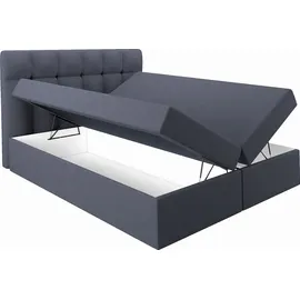 mebloland Boxspringbett REF 120 x 200 mit 2 Bettkästen, Bonell-Matratze und Topper. Farbe: Braun - Braun