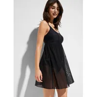 bonprix Badekleid Damen Schwarz 40