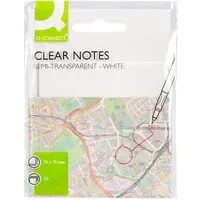 Q-Connect Haftnotizen KF10370, transparent, 76 x 76 mm)