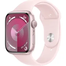 Apple Watch Series 9 GPS 45 mm Aluminiumgehäuse rosé, Sportarmband hellrosa S/M