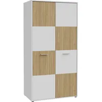Forte Garderobenschrank »Quadro«, Stauraumschrank, Mehrzweckschrank, Höhe 184,7cm weiß