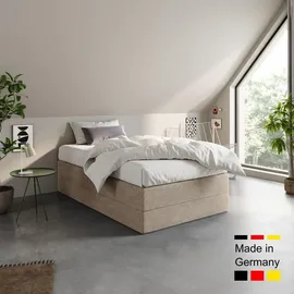 home collective Boxspringbett 120 x 200 cm H2 Beige