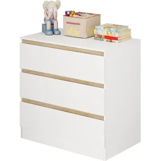 Woltu - Wickelkommode mit 3 Schubladen für Baby