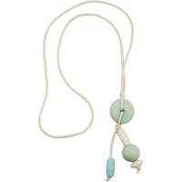 Gallay Perlenkette Kette elfbein-türkis (1-tlg) blau