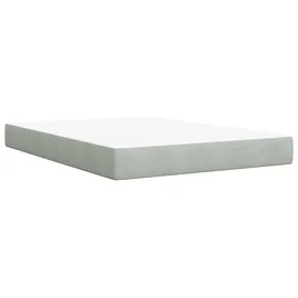 vidaXL LED-Speicherbett 140 x 200 cm Hellgrau