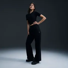 Nike Windrunner High-Waisted Woven Jogginghose Black/White XS