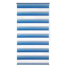 K-HOME Doppelrollo Madrid 95 x 150 cm Farbverlauf/Blau
