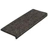 Karat Velours Stufenmatte Lyon Meliert Schwarz 23,5 x 65 cm Rechteckig