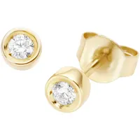 Firetti Paar Ohrstecker »Schmuck Geschenk Gold 375 Ohrschmuck Ohrringe Solitär«, mit Brillant - Krappenfassung