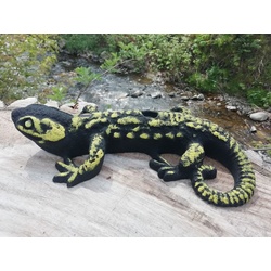 KS Klettergriffe Kletterwand Klettergriff Salamander XXL, Tierklettergriff schwarz-gelb