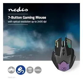 Nedis Gaming-Maus schwarz