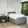 vidaXL Boxspringbett mit Matratze Hellgrau 100x200 cm Stoff