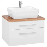 WELLTIME Waschbeckenunterschrank Davos Badmöbel, Waschtisch inkl. Waschbecken, Breite 60 cm weiß