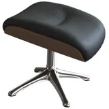 flexlux Fußhocker Clement Leder 44 x 40 x 35 cm Schwarz