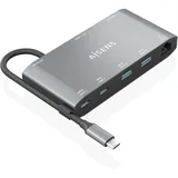 AISENS ASUC-8P010-GR USB-Hub, Grau, 1 Stück