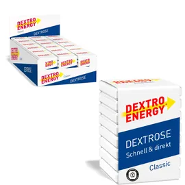 DEXTRO ENERGY Würfel Classic, 18x46g (18er Pack) - verschiedene Sorten - - Schnell verfügbarer Traubenzucker Tablette mit Dextrose, Maltodextrin Laktosefrei, Glutenfrei