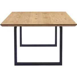 Home Deluxe – Esstisch-set Avencia mit 6 Stühlen Noda Grau / Braun - Farbe: Light Oak, Maße: 240 x 76 x 120 cm, U-fuß I Essgruppe Ausziehtisch... - Braun