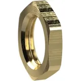 Riegler Sechskant-Gegenmutter, M22x1,0, SW 27, Messing, MS238M22