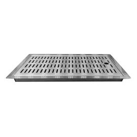 ich-zapfe Tropfblech CNS zum Einlassen 440 mm x 240 mm inkl. Ablaufstutzen
