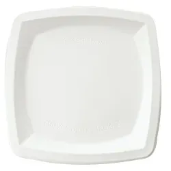 NATURESTAR Eleganza Bio Teller quadratisch 41018 , 1 Packung = 50 Stück, 17 x 17 cm, weiß