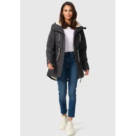 Navahoo Winterjacke Ireliaa mit warmen Teddyfell grau L (40)