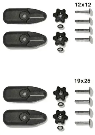 Teile – Befestigungssatz für Dachbox, T-Bolzen 12x12 + 19x25