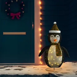 Weihnachtsdeko Pinguin LED Luxus-Gewebe 120 cm