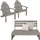 ML-Design Gartenbank 3-Sitzer 3tlg. 120 x 60 x 90 cm Grau